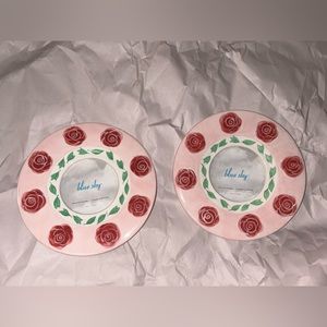 Vintage blue sky rose picture frames coquette decor bluesky clayworks valentine
